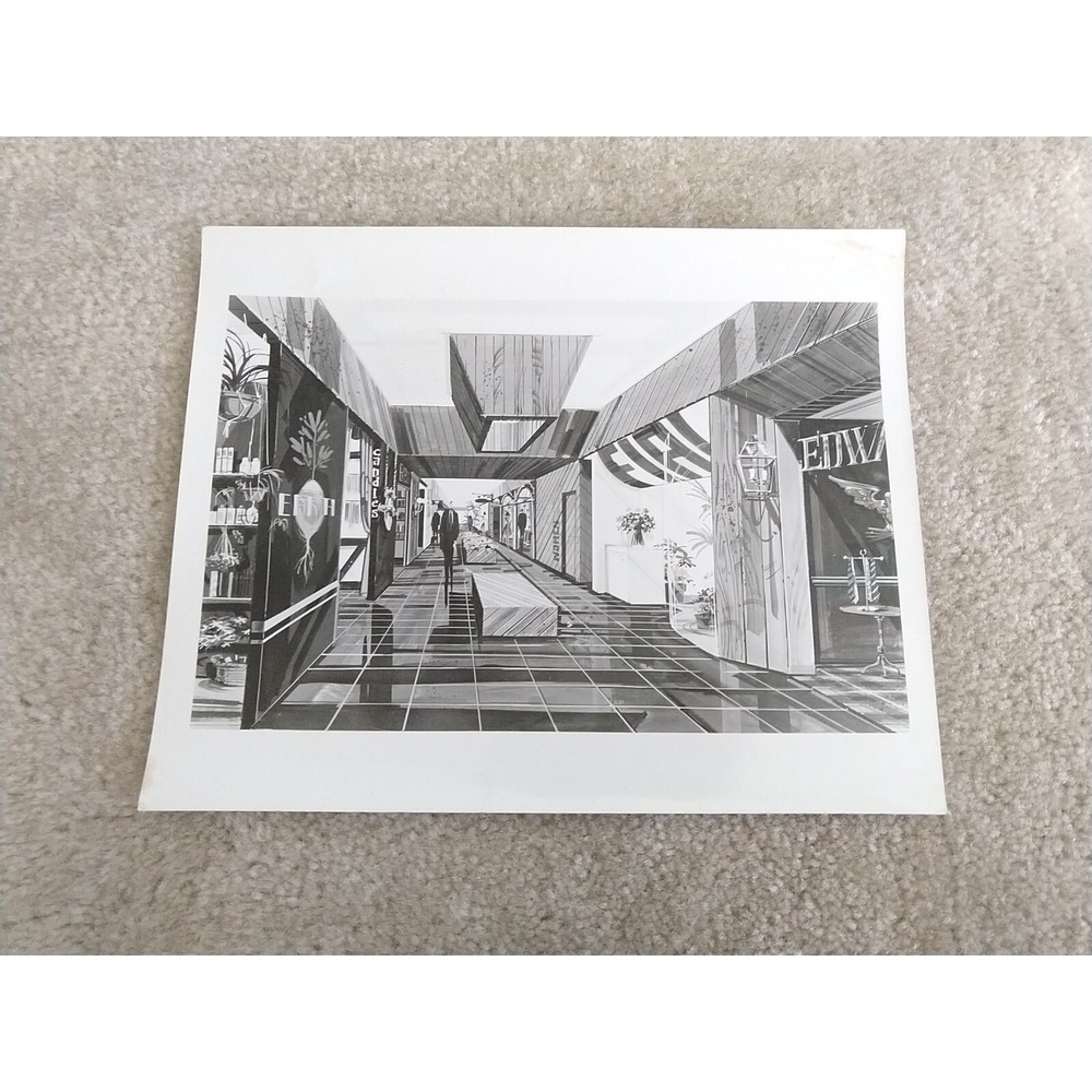 Health Foods Store Mall Building Architectural Rendering Cleveland Ohio MCM